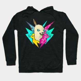 Street art graffiti colorful thunder llamas Hoodie